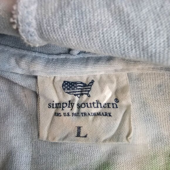 Simply Southern Tie-Dye Hoodie Sunflower Graphic Pullover Sweatshirt Size Large - Picture 8 of 14